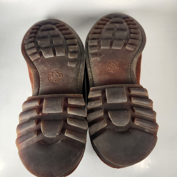 ALLEN EDMUNDS Men's Malone Split Toe Dress Shoe 10 D Brown Suede Made USA Derby - Picture 8 of 10